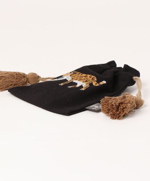 BIRTHDAY BAR（バースデイバー）の「アニマル刺繍巾着ポーチ Ｓ（ポーチ・レディース・ホワイト/ブラック・フリー）」の10枚目の写真