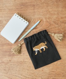 アニマル刺繍巾着ポーチ Ｓ
