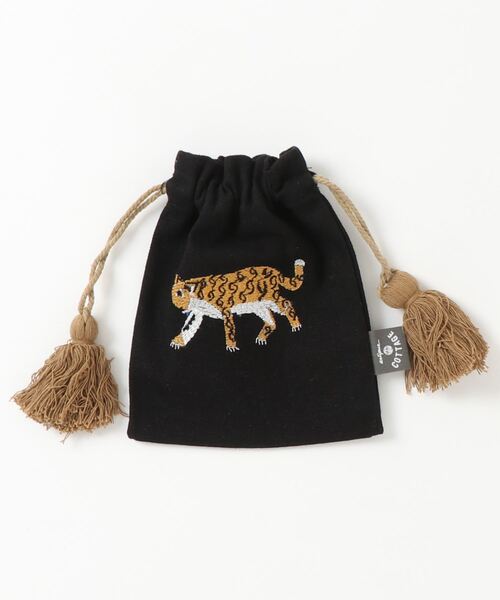 BIRTHDAY BAR（バースデイバー）の「アニマル刺繍巾着ポーチ Ｓ（ポーチ・レディース・ホワイト/ブラック・フリー）」の12枚目の写真