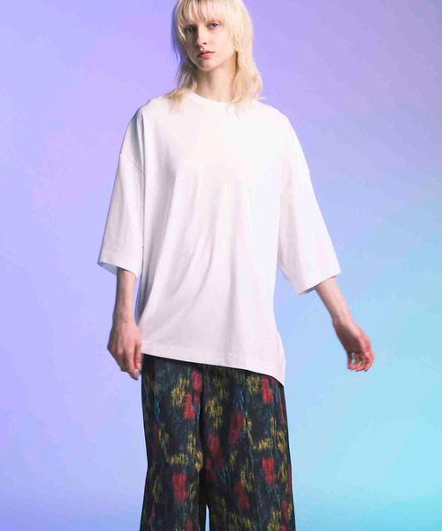 MAISON SPECIAL（メゾンスペシャル）の「《UNISEX》【PACKING】Supima Cotton Prime-Over Crew Neck Perfection T-shirt/スーピマスムースプライムオーバーTシャツ【MAISON SPECIAL/メゾンスペシャル】（Tシャツ/カットソー・メンズ・オフホワイト/ブラック・0/1/2）」の8枚目の写真