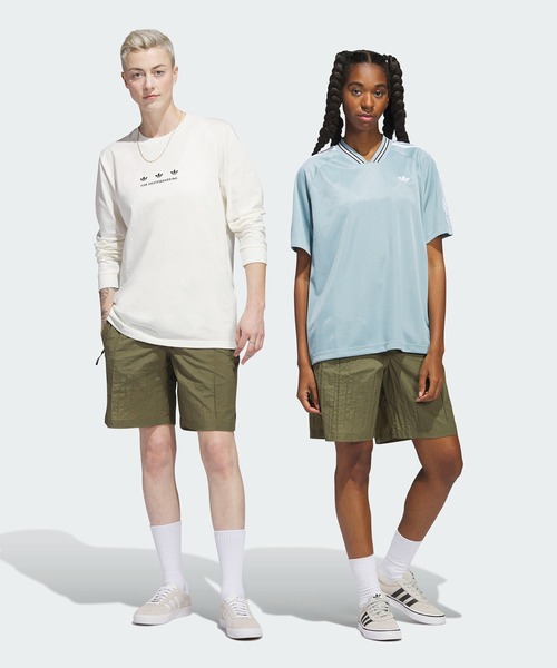 adidas(アディダス)の「スケートボーディング ウインドショーツ(ジェンダーフリー) / ハーフパンツ / アディダスオリジナルス adidas Originals(その他パンツ・メンズ・ブルー/グリーン・MEDIUM/XX-LARGE/X-LARGE/LARGE/3XL/X-SMALL/SMALL)」の3枚目の写真