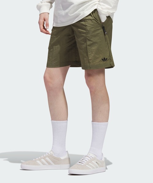 adidas(アディダス)の「スケートボーディング ウインドショーツ(ジェンダーフリー) / ハーフパンツ / アディダスオリジナルス adidas Originals(その他パンツ・メンズ・ブルー/グリーン・MEDIUM/XX-LARGE/X-LARGE/LARGE/3XL/X-SMALL/SMALL)」の5枚目の写真