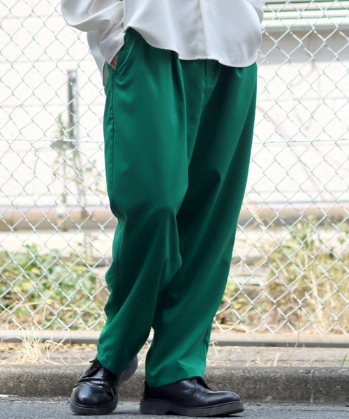 SITRY(シトリー)の「T/R wide tapered pants/ワイド テーパード パンツ(スラックス・メンズ・サックスブルー/カーキ/ブラック/グリーン/モカ/ベージュ・M/L/XL)」の1枚目の写真