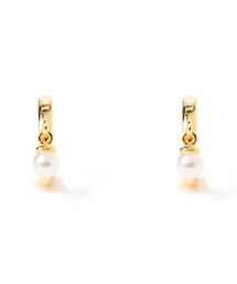 Ray BEAMS | Ray BEAMS / 1粒パール ナカオレ フープピアス(ピアス(両耳用))
