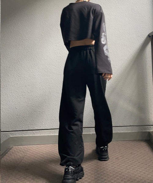 fiere(フィエール)の「カジュアルハイウエストスウェットパンツ(春夏用)(スウェットパンツ・レディース・グレー/ブラック・SMALL/MEDIUM/LARGE/X-LARGE)」の7枚目の写真