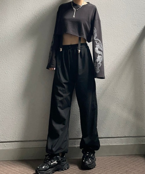 fiere(フィエール)の「カジュアルハイウエストスウェットパンツ(春夏用)(スウェットパンツ・レディース・グレー/ブラック・SMALL/MEDIUM/LARGE/X-LARGE)」の8枚目の写真