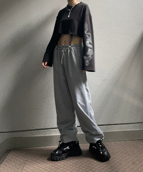 fiere(フィエール)の「カジュアルハイウエストスウェットパンツ(春夏用)(スウェットパンツ・レディース・グレー/ブラック・SMALL/MEDIUM/LARGE/X-LARGE)」の16枚目の写真