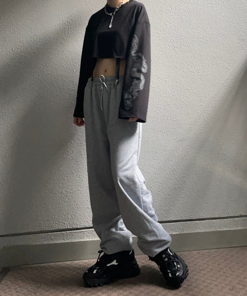 fiere(フィエール)の「カジュアルハイウエストスウェットパンツ(春夏用)(スウェットパンツ・レディース・グレー/ブラック・SMALL/MEDIUM/LARGE/X-LARGE)」の17枚目の写真
