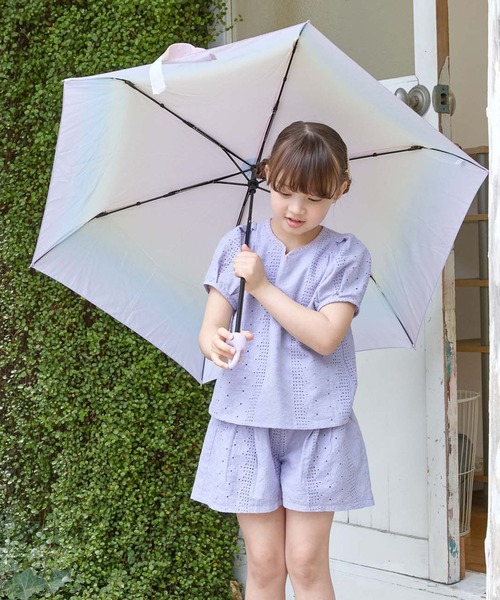 BAYFLOW（ベイフロー）の「[晴れ雨兼用UVカット機能付き]サンカットアンブレラ（KIDS）（長傘・キッズ・ブラック/アイボリー/カーキ/ライラック/ネイビー/ラベンダー/グリーン/ピンク・FREE）」の7枚目の写真