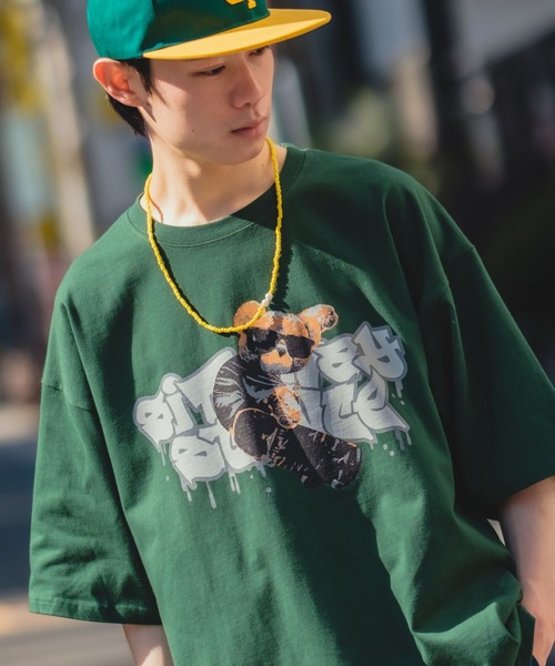 SIDEWAY STANCE（サイドウェイスタンス）の「【SIDEWAY STANCE】オリジナル グラフィック プリント スーパービッグ 半袖Tシャツ（Tシャツ/カットソー・メンズ・ホワイト系その他/ピンク/グリーン/ホワイト/イエロー/グリーン系その他/ブラック/グレー/ホワイト系その他2/グレー系その他/ピンク系その他/ホワイト系その他4/ブラック系その他/ホワイト系その他3/イエロー系その他・FREE）」の11枚目の写真