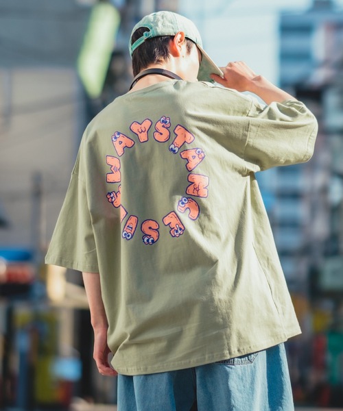 SIDEWAY STANCE（サイドウェイスタンス）の「【SIDEWAY STANCE】オリジナル グラフィック プリント スーパービッグ 半袖Tシャツ（Tシャツ/カットソー・メンズ・ホワイト系その他/ピンク/グリーン/ホワイト/イエロー/グリーン系その他/ブラック/グレー/ホワイト系その他2/グレー系その他/ピンク系その他/ホワイト系その他4/ブラック系その他/ホワイト系その他3/イエロー系その他・FREE）」の20枚目の写真