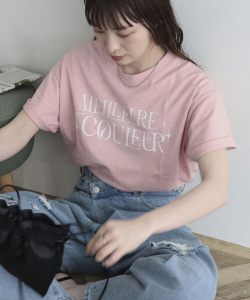 fredy emue（フレディエミュ）の「グラフィックプリントTシャツ（Tシャツ/カットソー・レディース・チャコールグレー/オフホワイト/ベビーピンク・38）」の15枚目の写真