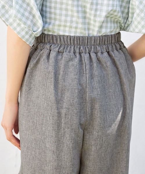 Viola e Viola(ヴィオラエヴィオラ)の「麻調ラップ風ガウチョパンツ(その他パンツ・レディース・スミクロ/グレイッシュベージュ・M/L/LL/3L)」の10枚目の写真