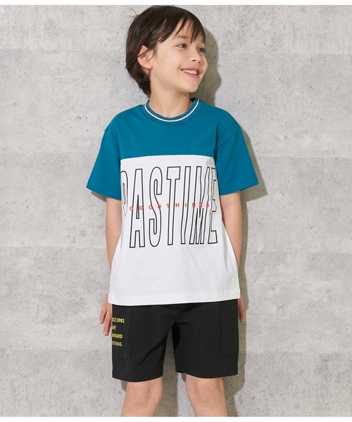ANAP kids（アナップキッズ）の「バイカラービッグTシャツ【親子お揃い】（Tシャツ/カットソー・キッズ・ブルー系その他3/ブラック系その他/グリーン・130cm/110cm/120cm/100cm）」の3枚目の写真