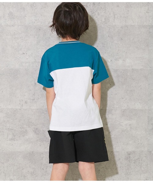 ANAP kids（アナップキッズ）の「バイカラービッグTシャツ【親子お揃い】（Tシャツ/カットソー・キッズ・ブルー系その他3/ブラック系その他/グリーン・130cm/110cm/120cm/100cm）」の5枚目の写真