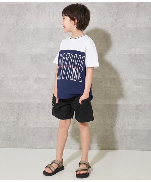 ANAP kids（アナップキッズ）の「バイカラービッグTシャツ【親子お揃い】（Tシャツ/カットソー・キッズ・ブルー系その他3/ブラック系その他/グリーン・130cm/110cm/120cm/100cm）」の8枚目の写真