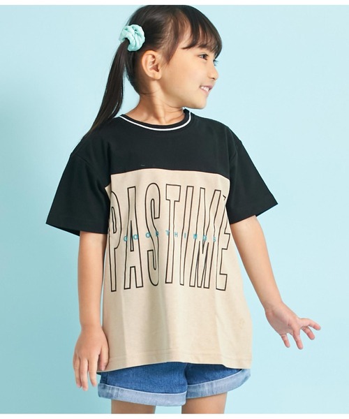 ANAP kids（アナップキッズ）の「バイカラービッグTシャツ【親子お揃い】（Tシャツ/カットソー・キッズ・ブルー系その他3/ブラック系その他/グリーン・130cm/110cm/120cm/100cm）」の20枚目の写真