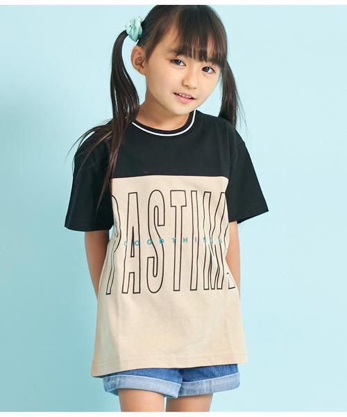 ANAP kids（アナップキッズ）の「バイカラービッグTシャツ【親子お揃い】（Tシャツ/カットソー・キッズ・ブルー系その他3/ブラック系その他/グリーン・130cm/110cm/120cm/100cm）」の22枚目の写真