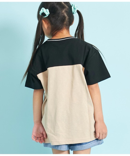 ANAP kids（アナップキッズ）の「バイカラービッグTシャツ【親子お揃い】（Tシャツ/カットソー・キッズ・ブルー系その他3/ブラック系その他/グリーン・130cm/110cm/120cm/100cm）」の16枚目の写真