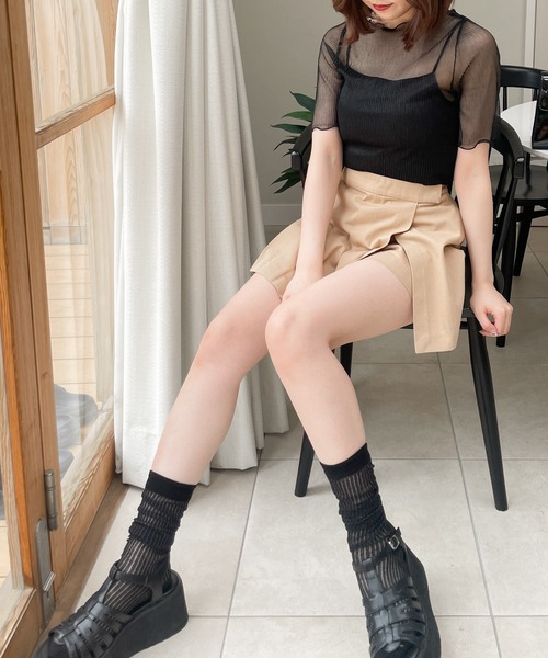 Heather（ヘザー）の「ラメシアーカットソー（半袖）　964230（Tシャツ/カットソー・レディース・ブラック/グレー/ピンク・FREE）」の4枚目の写真