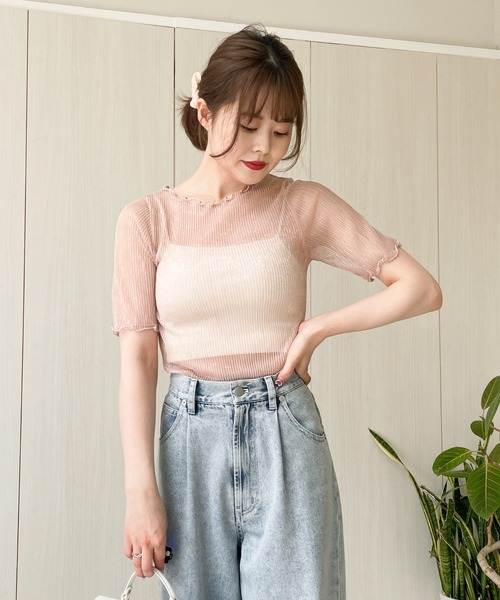 Heather（ヘザー）の「ラメシアーカットソー（半袖）　964230（Tシャツ/カットソー・レディース・ブラック/グレー/ピンク・FREE）」の18枚目の写真