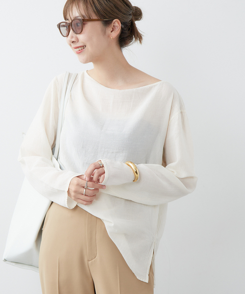 plage（プラージュ）の「セイヒンカコウSheer ブラウス（シャツ
