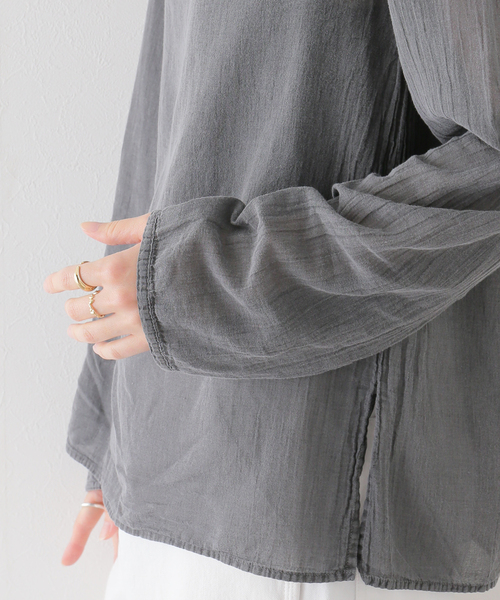 plage（プラージュ）の「セイヒンカコウSheer ブラウス（シャツ 