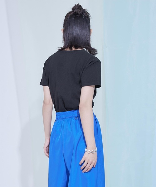 miette(ミエット)の「シルバー箔プリントTシャツ(Tシャツ/カットソー・レディース・ブラック/オフホワイト・FREE)」の12枚目の写真