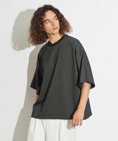 tk.TAKEO KIKUCHI（ティーケータケオキクチ）の「◆ポンチボーダー ムササビドルマンカットソー（Tシャツ/カットソー・メンズ・ブラック系2/ネイビー系2・88）」の17枚目の写真