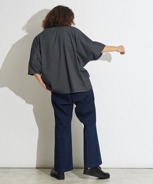 tk.TAKEO KIKUCHI（ティーケータケオキクチ）の「◆ポンチボーダー ムササビドルマンカットソー（Tシャツ/カットソー・メンズ・ブラック系2/ネイビー系2・88）」の15枚目の写真