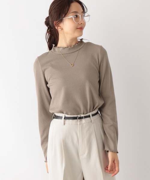 GLOBAL WORK(グローバルワーク)の「Beauteeハイネックリブ/906251(Tシャツ/カットソー・レディース・アイボリー/モカ/ブラック/ホワイト系その他/ブラック系その他/ホワイト系その他2・MEDIUM/LARGE)」の11枚目の写真