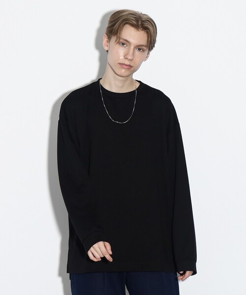 tk.TAKEO KIKUCHI(ティーケータケオキクチ)の「◆ネックレス付きクルーネックロンT(Tシャツ/カットソー・メンズ・オフホワイト/ブラック・02/03)」の16枚目の写真