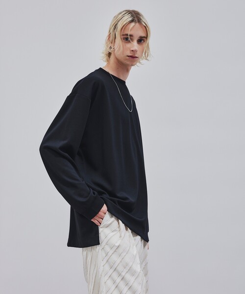 tk.TAKEO KIKUCHI(ティーケータケオキクチ)の「◆ネックレス付きクルーネックロンT(Tシャツ/カットソー・メンズ・オフホワイト/ブラック・02/03)」の21枚目の写真