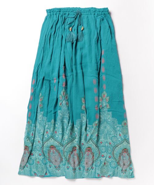 チャイハネ（チャイハネ）の「【チャイハネ】ジュピラロングスカート（スカート・レディース・オレンジ/ホワイト/パープル/ターコイズブルー/ブラック/イエロー/グリーン/ピンク・FREE）」の5枚目の写真