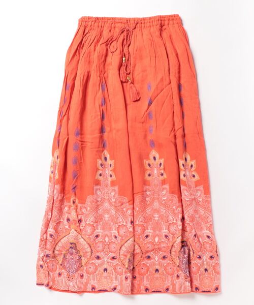 チャイハネ（チャイハネ）の「【チャイハネ】ジュピラロングスカート（スカート・レディース・オレンジ/ホワイト/パープル/ターコイズブルー/ブラック/イエロー/グリーン/ピンク・FREE）」の8枚目の写真