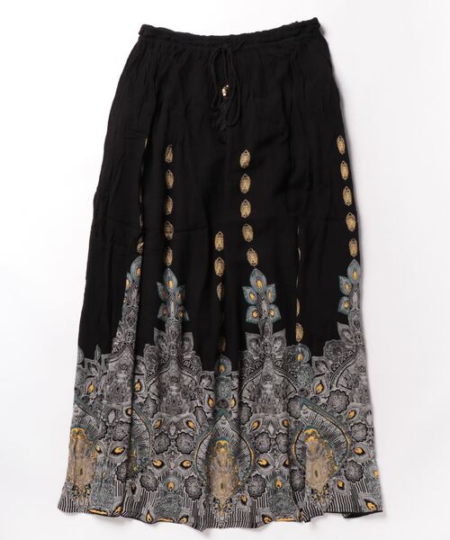 チャイハネ（チャイハネ）の「【チャイハネ】ジュピラロングスカート（スカート・レディース・オレンジ/ホワイト/パープル/ターコイズブルー/ブラック/イエロー/グリーン/ピンク・FREE）」の11枚目の写真