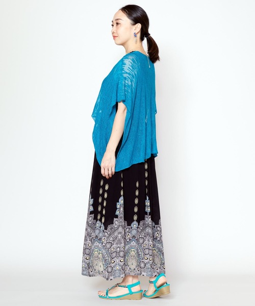 チャイハネ（チャイハネ）の「【チャイハネ】ジュピラロングスカート（スカート・レディース・オレンジ/ホワイト/パープル/ターコイズブルー/ブラック/イエロー/グリーン/ピンク・FREE）」の13枚目の写真