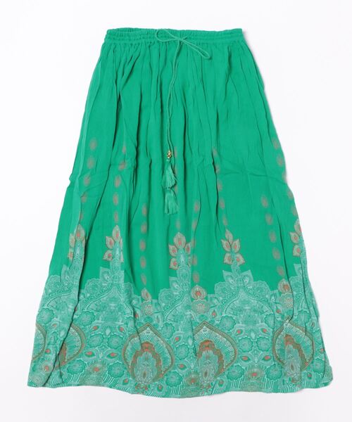 チャイハネ（チャイハネ）の「【チャイハネ】ジュピラロングスカート（スカート・レディース・オレンジ/ホワイト/パープル/ターコイズブルー/ブラック/イエロー/グリーン/ピンク・FREE）」の15枚目の写真