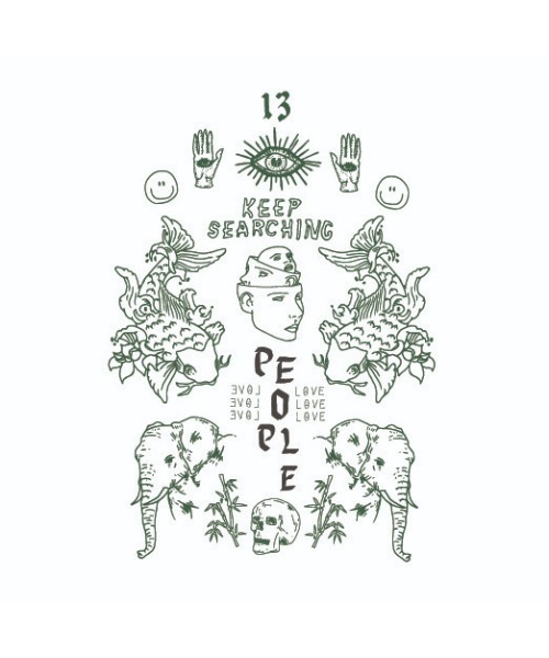 tone（トーン）の「【kocea】TATOO GRAPHIC TEE (ワイドシルエット)  (MA)（Tシャツ/カットソー・レディース・ホワイト・S/M/L）」の13枚目の写真