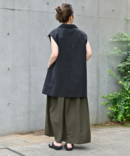 B.C STOCK ブラック ドット柄 キャミワンピース ロング丈 B.C STOCK（ベーセーストック） ワンピース 「追加3」ウォッシャブル