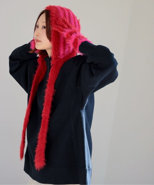 Ray BEAMS(レイビームス)の「Ray BEAMS / ボーダー バブーシュカ(ハット・レディース・ブルー/レッド・ONE SIZE)」の4枚目の写真