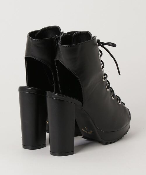 LOVEHUNTER（ラブハンター）の「LOVEHUNTER/+10.5cm レースアップヒールブーツサンダル(1624)（サンダル・レディース・ブラック/アイボリー・LL/M/L/S）」の3枚目の写真