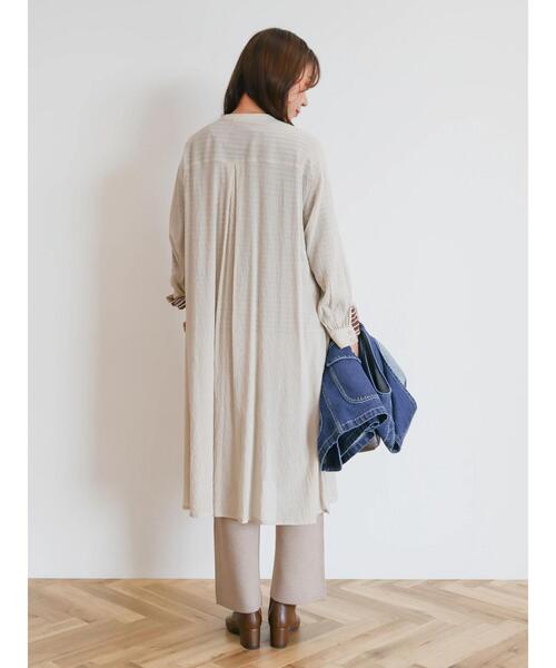 CRAFT STANDARD BOUTIQUE（クラフトスタンダードブティック）の「ヴィンテージボイル羽織ワンピース（ワンピース・レディース・アイボリー/カーキ/ブラック・FREE）」の6枚目の写真