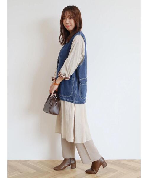 CRAFT STANDARD BOUTIQUE（クラフトスタンダードブティック）の「ヴィンテージボイル羽織ワンピース（ワンピース・レディース・アイボリー/カーキ/ブラック・FREE）」の8枚目の写真