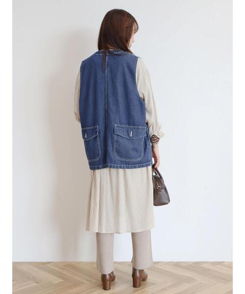 CRAFT STANDARD BOUTIQUE（クラフトスタンダードブティック）の「ヴィンテージボイル羽織ワンピース（ワンピース・レディース・アイボリー/カーキ/ブラック・FREE）」の9枚目の写真