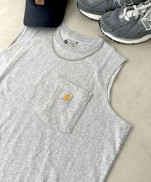 Carhartt | Carhartt(カーハート)/ポケ付きタンクトップ USA規格 ルーズフィット ヘビーウェイト 6.4Oz オーバーサイズ コットン100%/Loose Fit Heavyweight Sleeveless Pocket T-Shirt(タンクトップ)