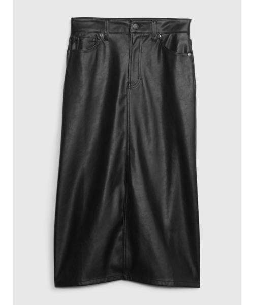 GAP（ギャップ）の「フェイクレザー ミディスカート（スカート）」 - WEAR