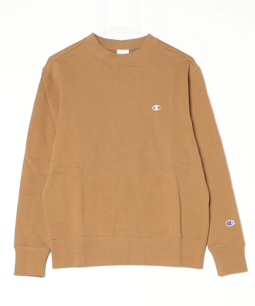 Champion(チャンピオン)の「【Champion/チャンピオン】メンズ ベーシック クルーネックスウェットシャツ(スウェット・メンズ・ホワイト/ブラウン系/オートミール/オレンジ系その他/グレー/ネイビー/ブラック/ブルーグリーン/ピーコックグリーン系/ベージュ系その他3/ロイヤルブルー/パープル系その他7/オレンジ系その他6/ダークグリーン系/ブルー系その他/イエロー系その他/レッド系その他6/グリーン/スカイブルー/ライトブラウン・XX-LARGE/X-LARGE/SMALL/MEDIUM/LARGE/X-SMALL)」の4枚目の写真