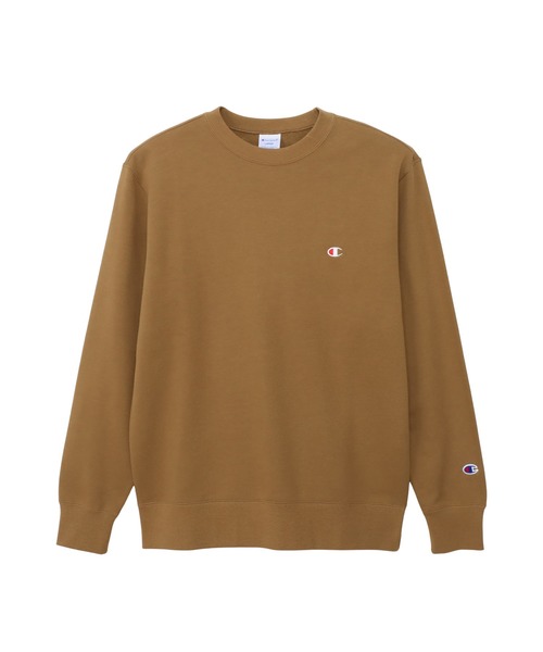 Champion(チャンピオン)の「【Champion/チャンピオン】メンズ ベーシック クルーネックスウェットシャツ(スウェット・メンズ・ホワイト/ブラウン系/オートミール/オレンジ系その他/グレー/ネイビー/ブラック/ブルーグリーン/ピーコックグリーン系/ベージュ系その他3/ロイヤルブルー/パープル系その他7/オレンジ系その他6/ダークグリーン系/ブルー系その他/イエロー系その他/レッド系その他6/グリーン/スカイブルー/ライトブラウン・XX-LARGE/X-LARGE/SMALL/MEDIUM/LARGE/X-SMALL)」の5枚目の写真