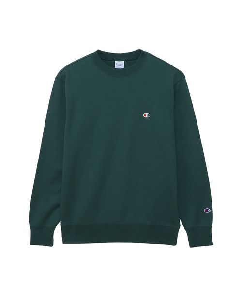 Champion(チャンピオン)の「【Champion/チャンピオン】メンズ ベーシック クルーネックスウェットシャツ(スウェット・メンズ・ホワイト/ブラウン系/オートミール/オレンジ系その他/グレー/ネイビー/ブラック/ブルーグリーン/ピーコックグリーン系/ベージュ系その他3/ロイヤルブルー/パープル系その他7/オレンジ系その他6/ダークグリーン系/ブルー系その他/イエロー系その他/レッド系その他6/グリーン/スカイブルー/ライトブラウン・XX-LARGE/X-LARGE/SMALL/MEDIUM/LARGE/X-SMALL)」の9枚目の写真